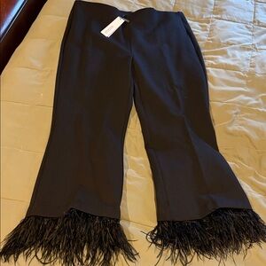 Chicos kick flare pants with feather bottoms